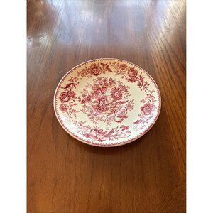 Vintage Taylor Smith Taylor Saucer Center Bouquet Red 6 In 12402